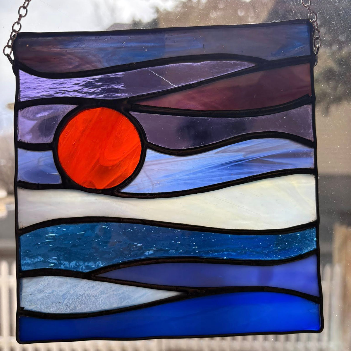 Sunrise Square Medium Piece  workshop Pane in the Glass Wyo Casper Wyoming
